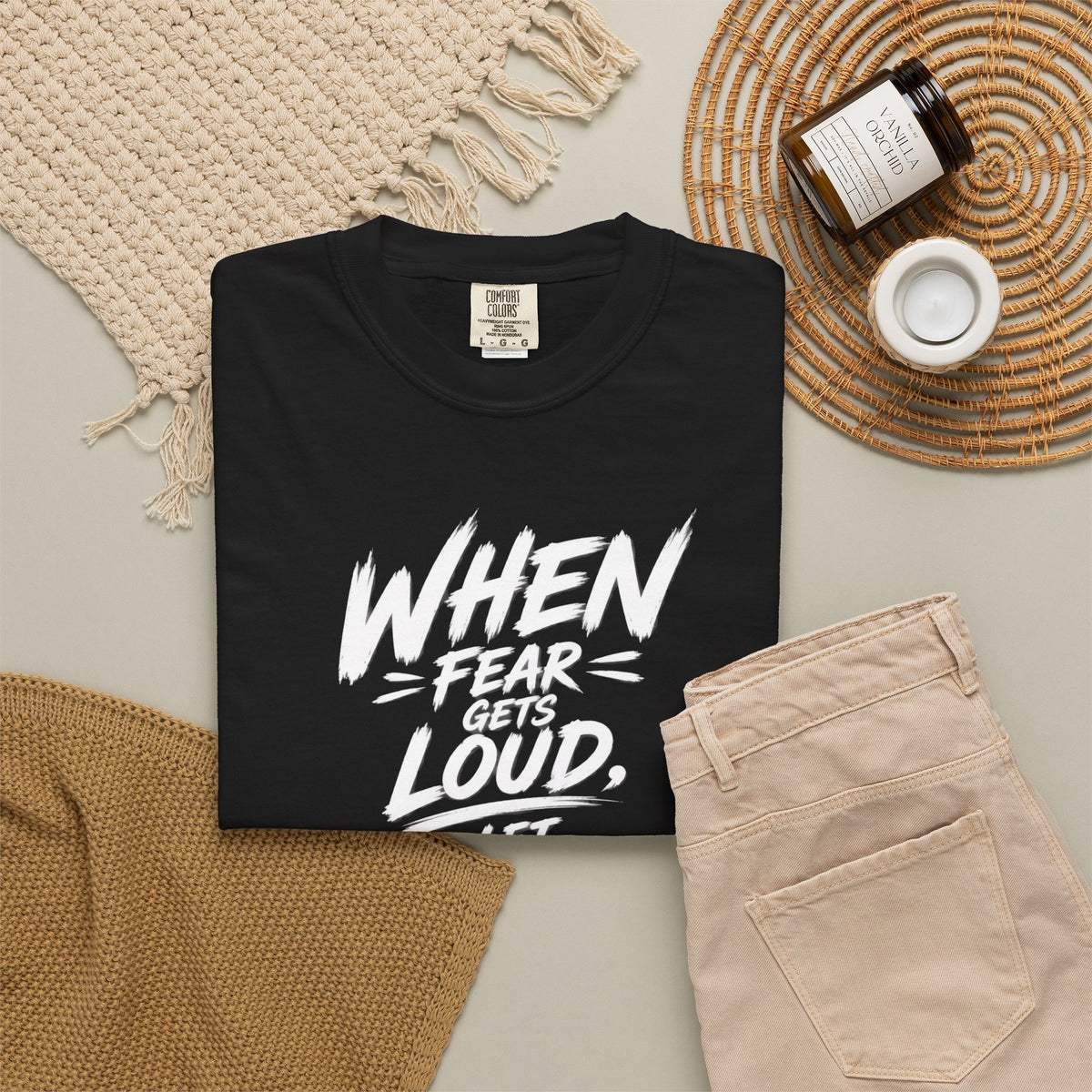 Reckless Faith Gang - When Fear Gets Loud, Let Faith Speak Louder Tee